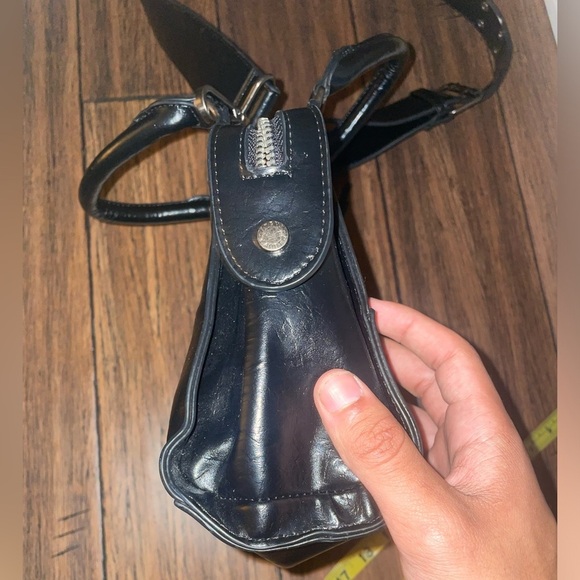 Edgy🖤y2k Steve Madden bag crossbody shoulder bag thick strap black purse - Picture 8 of 14